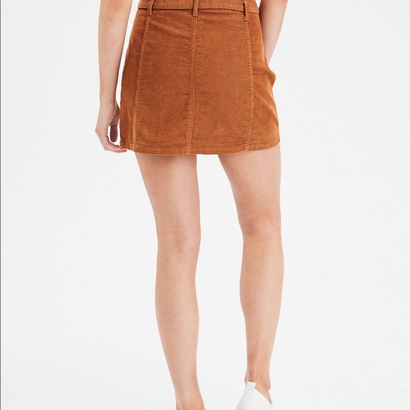 NWT AEO Button down corduroy skirt in chestnut🍁🍂 - Picture 6 of 6